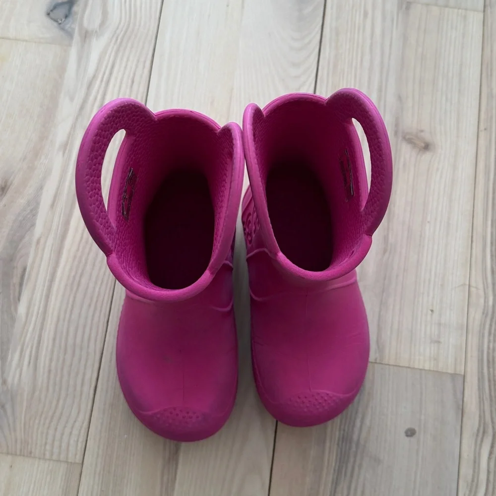 Crocs Pink Boots Size 9 - Picture 4 of 8